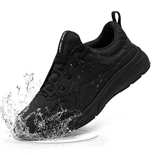 LARNMERN Zapatos Antideslizantes Hombre Zapatos de Cocina Hombre Zapatos Hosteleria Impermeable Zapatillas Antideslizante Cocina Camarero Sanitario,negro/45 EU