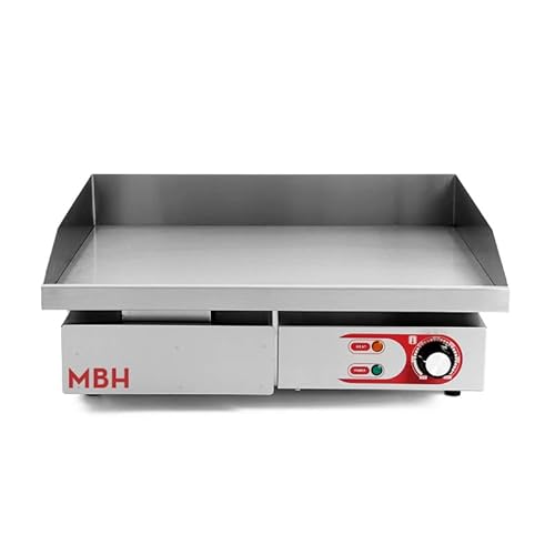 MBH - Plancha cocina industrial INOX hostelería. Plancha eléctrica profesional para bar y restaurante.