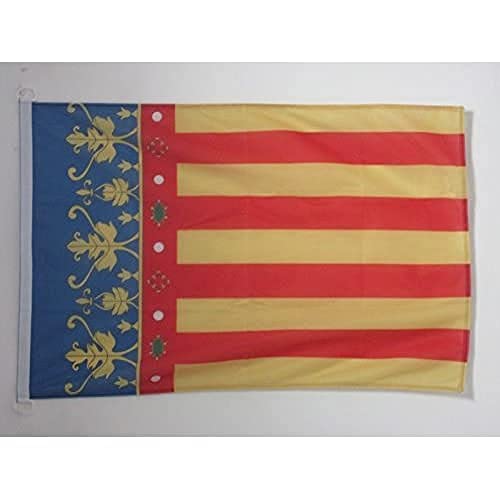 BANDERA de la COMUNIDAD VALENCIANA 150x90cm Uso Exterior - BANDERA VALENCIANA 90 x 150 cm anillos - AZ FLAG