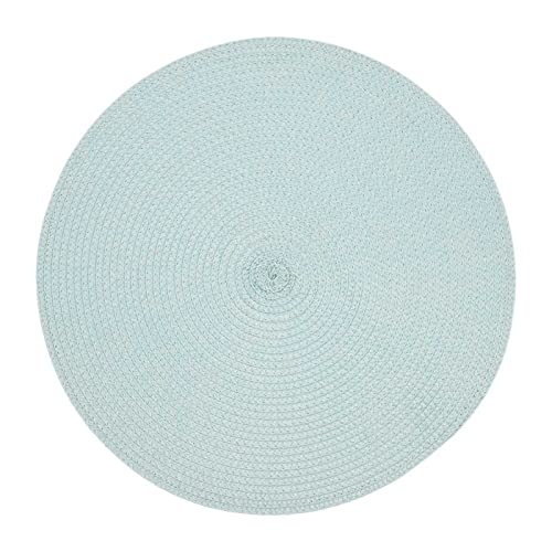 Acan Mantel Individual de plástico y Polipropileno para hostelería, hogar, cafetería, Restaurante, diámetro de 38 cm, Color Azul
