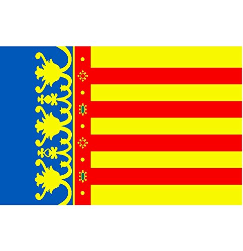 Durabol Bandera de Comunidad Valencia-Comunidad Valenciana 150 * 90 cm Satén